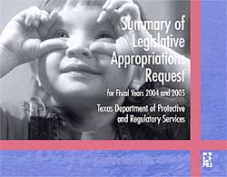 Cover of Summary of Legislative Appropriations Request