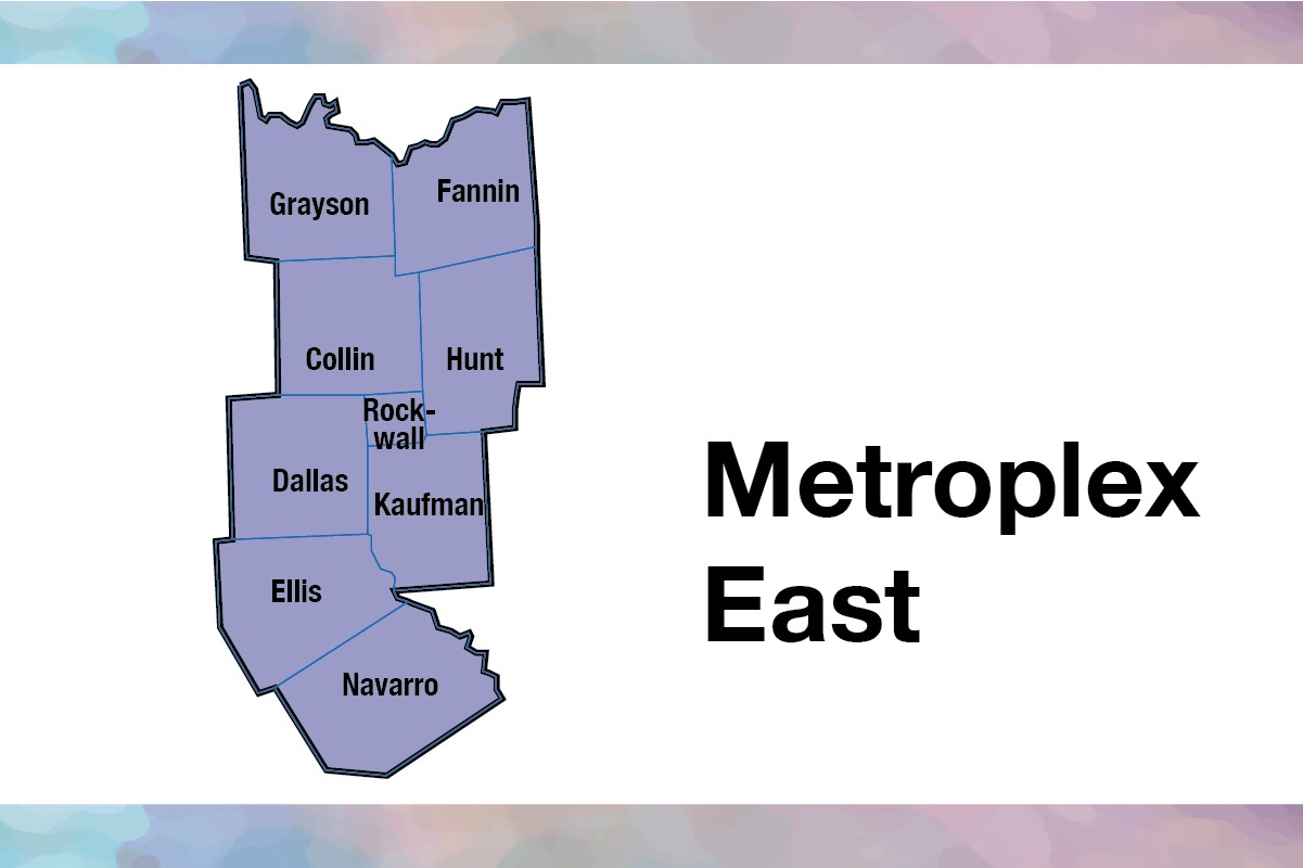 Metroplex East community area map, as described in the news story.